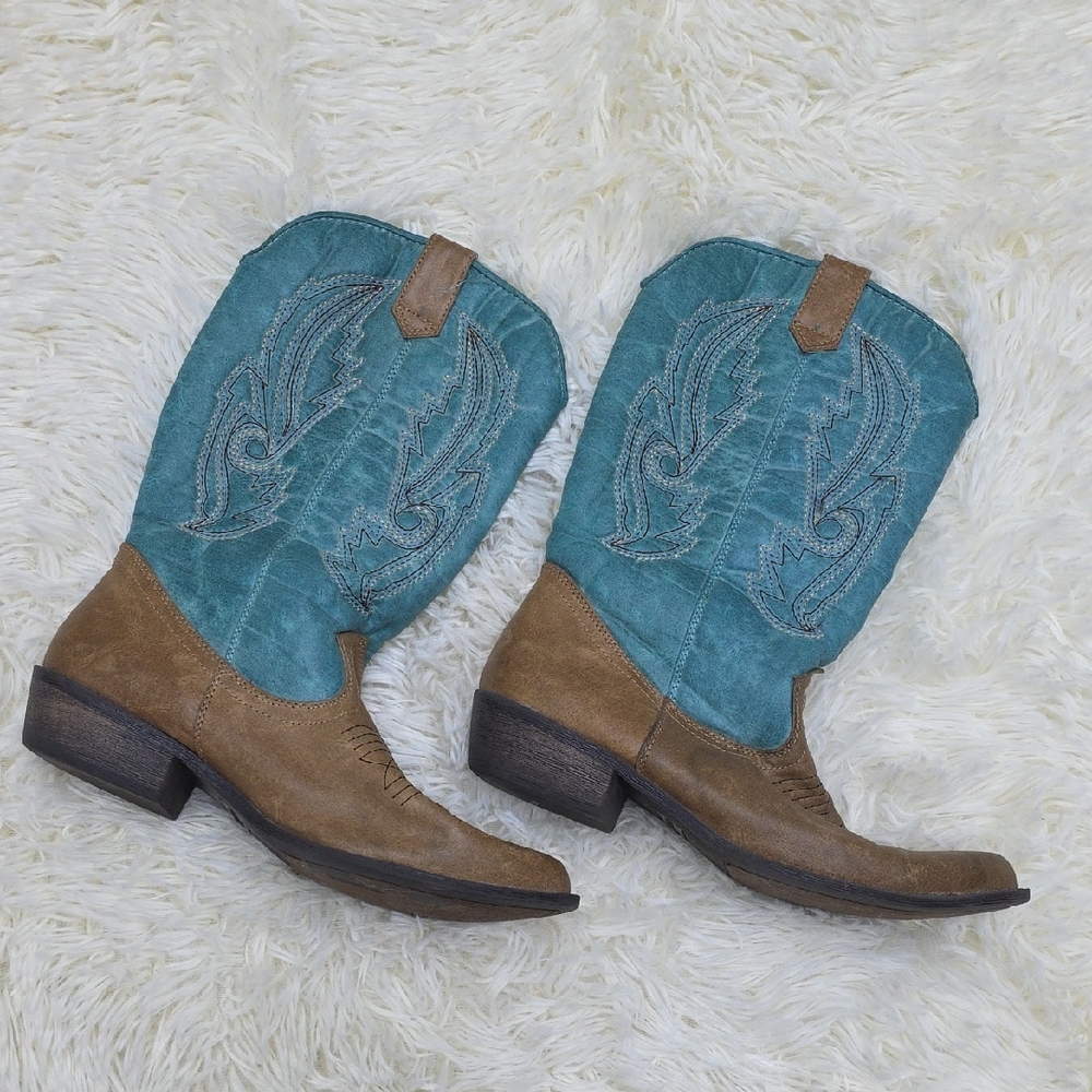 Coconuts by Matisse Teal and Brown Boots